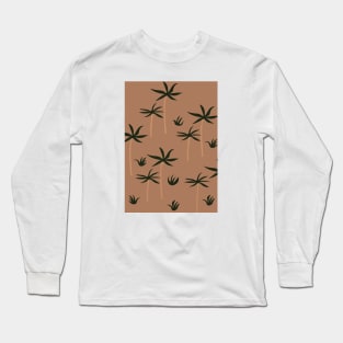 Palm Tree Pattern Long Sleeve T-Shirt